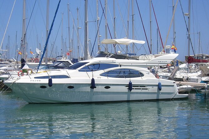 1 Hour Sail Spanish Lunch or Dinner for 2 People in a Luxury Motor Boat - Swimming in the Sea