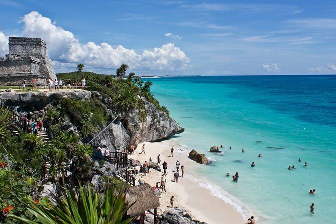 12 Hours Excursion in Tulum and Beach Paradise - Transportation and Group Size