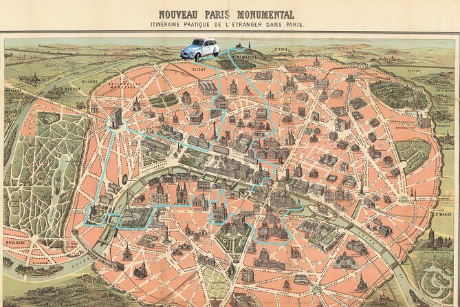 3H Grand Paris Tour in 2CV CITROEN - The Itinerary in Detail