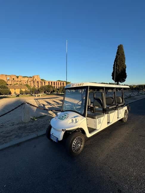3H Rome: Roman Churches and Food at sunset on a Golf Cart - Key Points