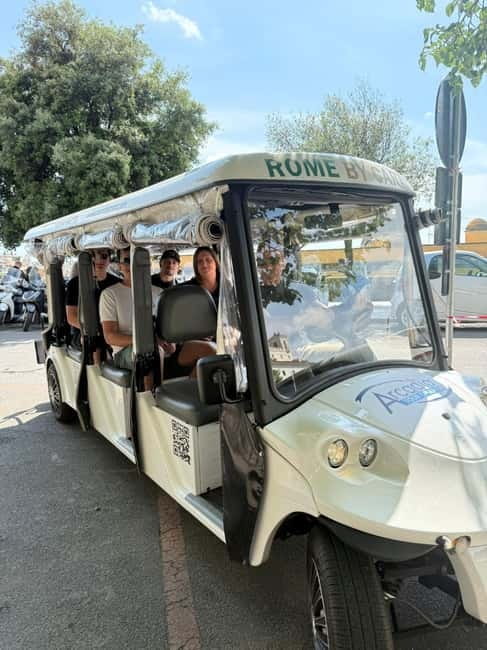 3H Rome: Roman Churches and Food at sunset on a Golf Cart - FAQs