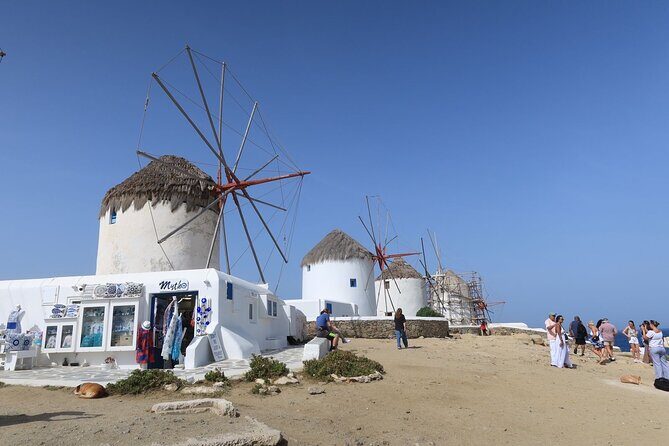 4Hours Mykonos Adventure Walk in Town & Minivan Countryside Tour - Key Points