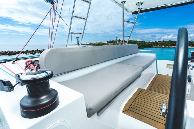 5-Hour Private 45 Luxury Catamaran 2-Stop Tour W/ Food, Open Bar & Snorkeling - Confirmation and Availability