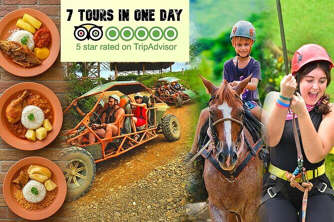 7 Tours in 1 day - Zipline, ATV, Horseback Punta Cana & Bavaro - Key Points