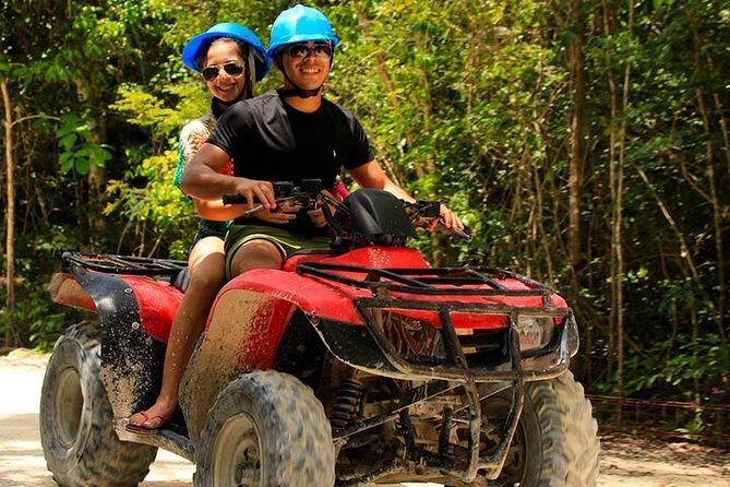 Adrenaline Combo 3 in 1 - ATV'S, (Shared), Ziplines & Cenote from Cancún - Key Points