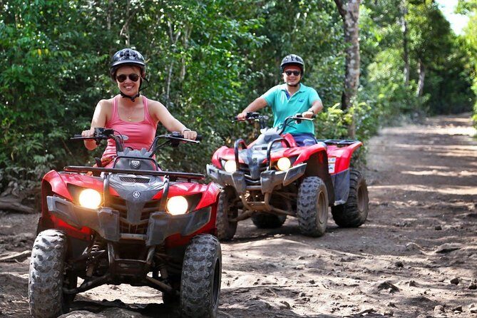 Adrenaline day driving ATVs doing Ziplines and swimming in a Cenote from Cancun - Key Points