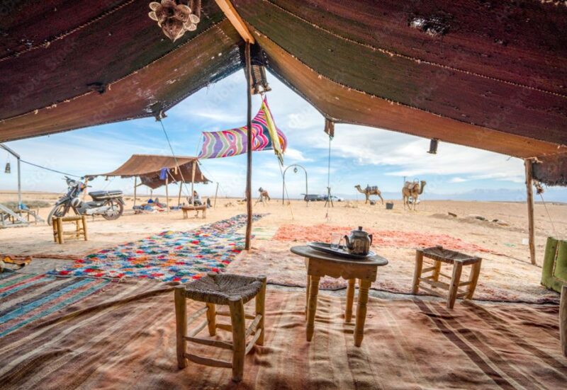 Agafay Guided Camel Riding and Dinner Under Stars - Transportation and Pickup