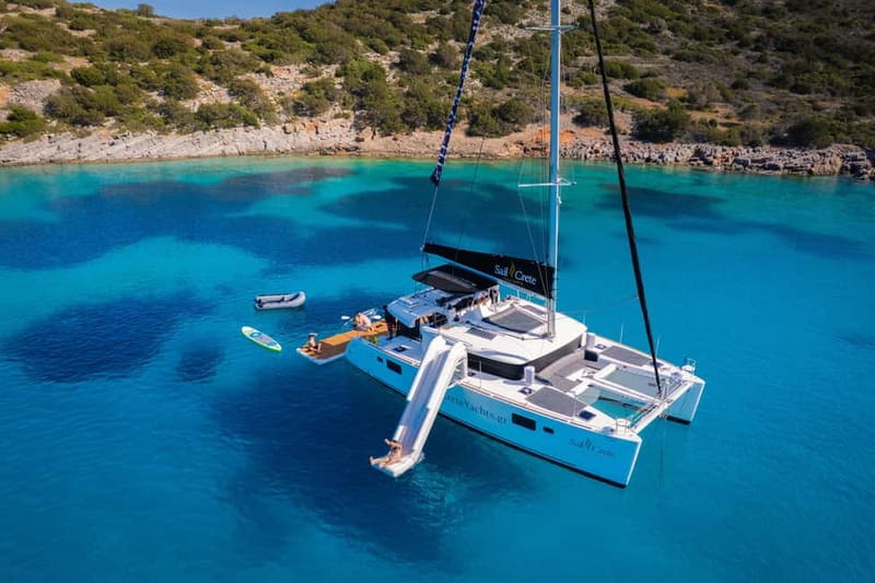 Agios Nikolaos: Sailing Trip Catamaran Lunch and Water Toys - Key Points