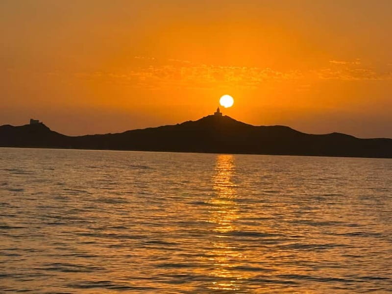 Ajaccio : Sunset seascape at the Sanguinaires - Sunset and the Return Journey