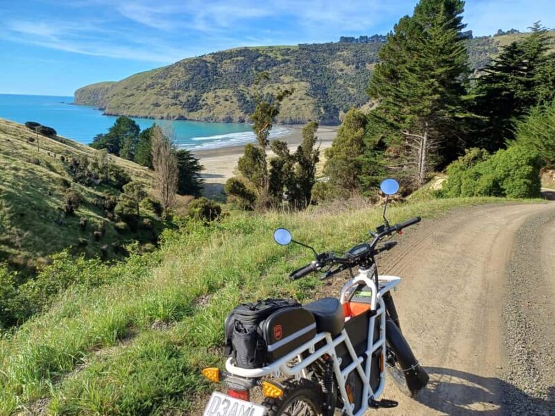 Akaroa: Lonely Beach Trail by E-Scooter. selfguided day out - Authenticity and Experience