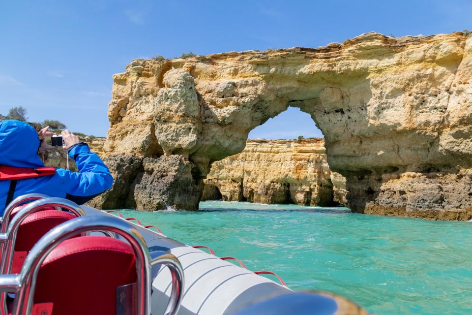 Albufeira: Dolphins, Benagil Caves and Coastline Boat Tour - Exploring Benagil Caves