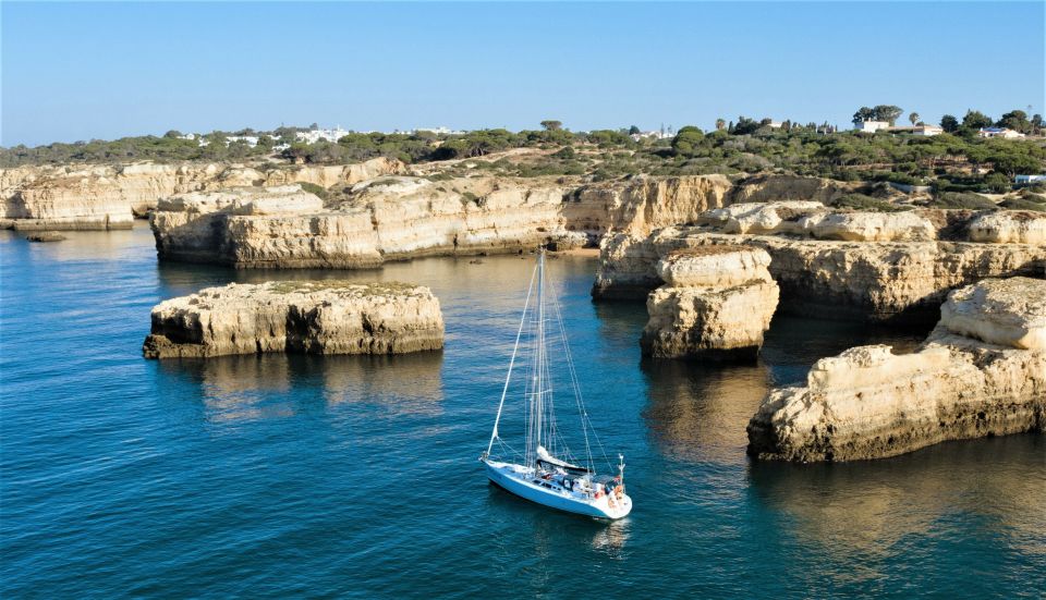 Albufeira: Sailing Boat Cruise BBQ & Open Bar on the Beach - Key Points