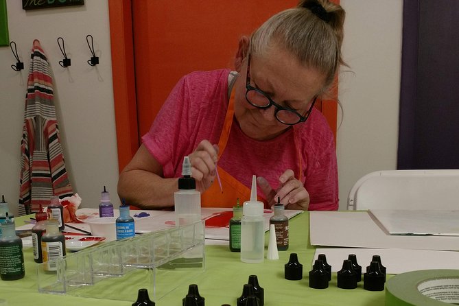 Alcohol Ink Landscape Art Class in Estes Park - Supplies and Materials