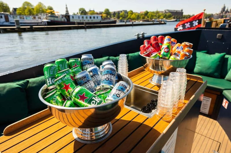 Amsterdam: Guided Open Boat Canal Cruise Including Drink - Key Points