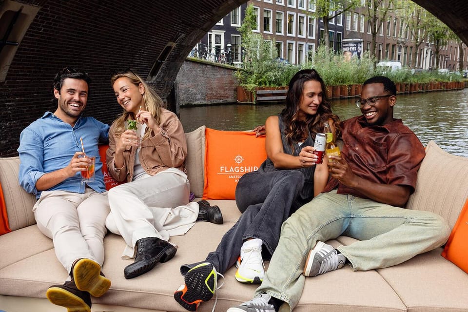 Amsterdam: Open Boat Cruise option Unlimited Drinks & Bite - The Experience in Different Seasons