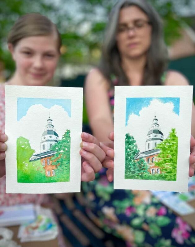 Annapolis: Outdoor Painting Activity at MD State House - Key Points