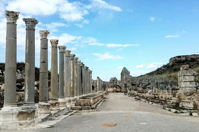 Antalya Tour To Perge Aspendos And Side With Manavgat Waterfall - Exploring Perge Ancient City