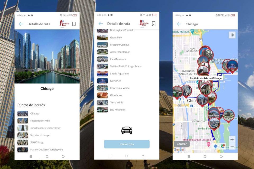 App Chicago Self-Guided Tours With Multilingual Audioguides - Geo-routing and Pre-established Routes