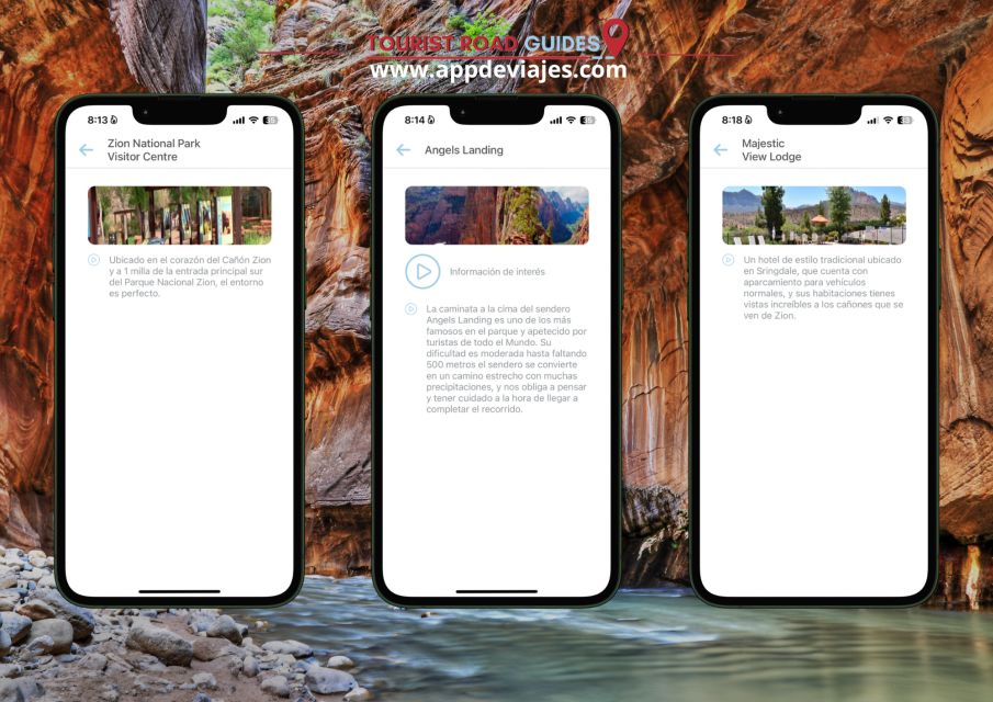 App Self-Guided Road Routes Zion National Park - Frequently Asked Questions