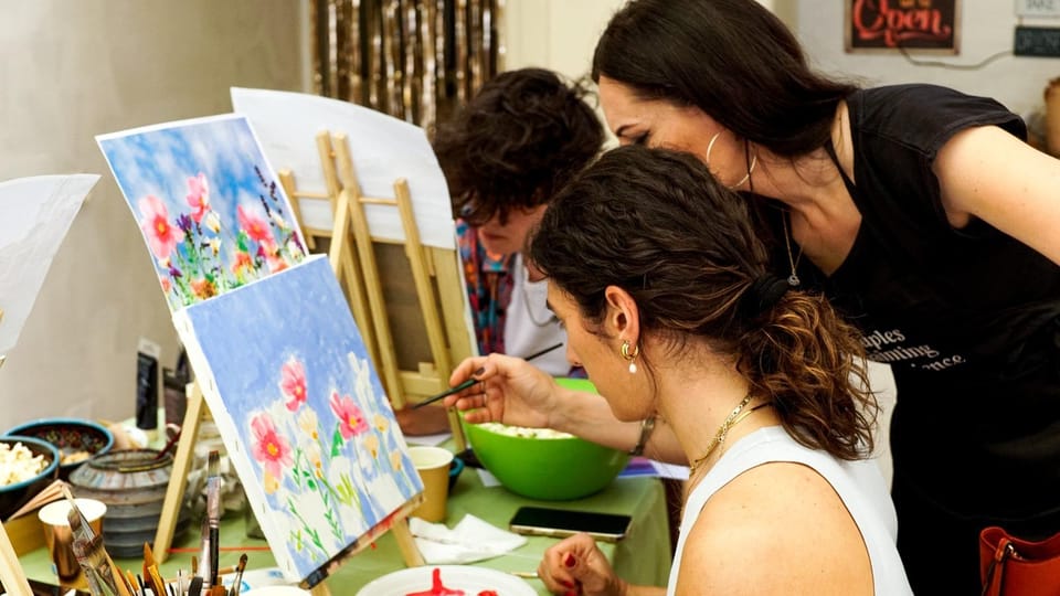 Art Workshop in Naples City Centre With Aperitif - Booking Information
