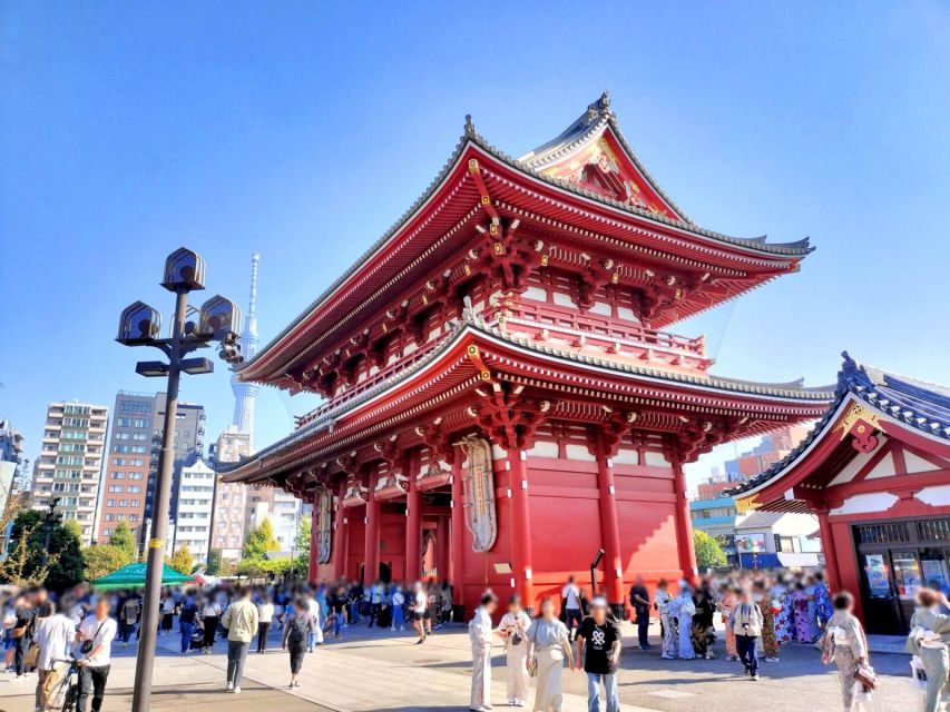 Asakusa Walking Tour: Tokyo, Culinary Delights and Nature - Admiring Asakusas Scenic Skyline