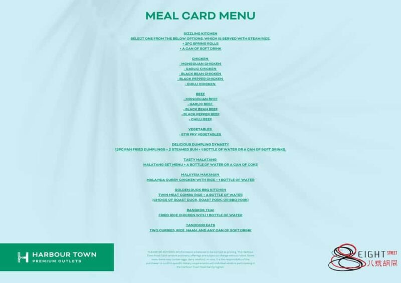 Asian Eats Meal Voucher at Harbour Town Shopping Outlet - Key Points