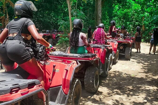 ATV Blue Hole Rafting and Horseback Ride from Montego Bay 4in1 - Key Points
