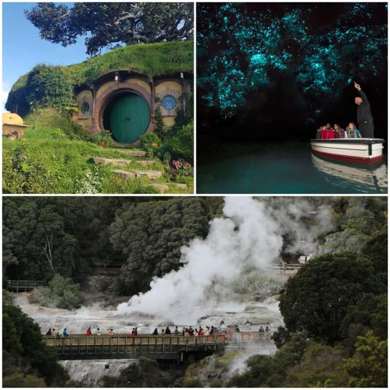 Auckland: Hobbiton, Rotorua, Waiotapu and Waitomo 3-Day Tour - Key Points