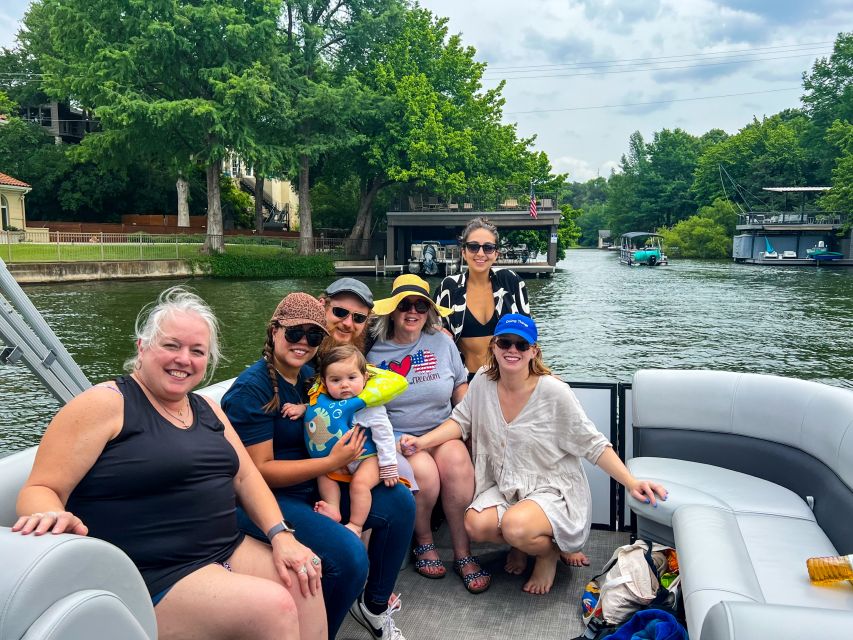 Austin: Lake Austin Private Boat Cruise - Full Sun Shading - Directions and Boat Amenities