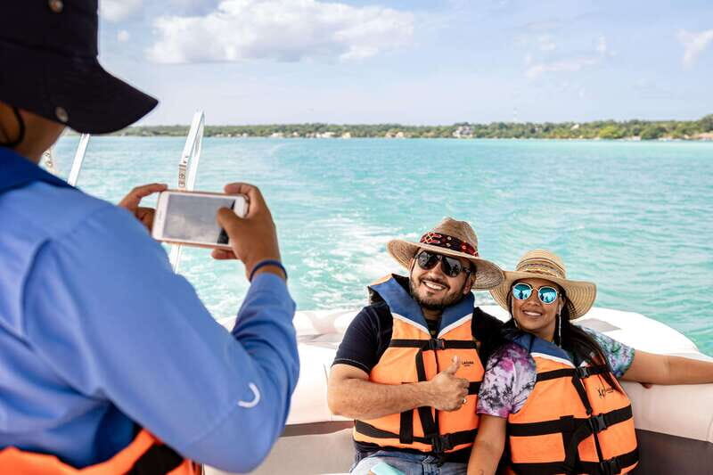 Bacalar: Lake of Seven Colors Pontoon Tour with Fruit - Key Points