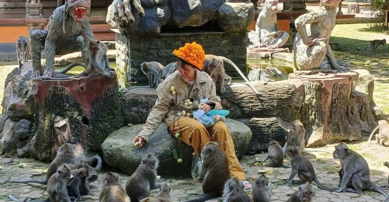 Bali: Adrenaline Fun Youtuber Feeding Monkey on Your Body - Good To Know