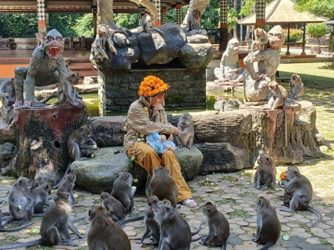 Bali: Adrenaline Fun Youtuber Feeding Monkey on Your Body - Prohibited Items