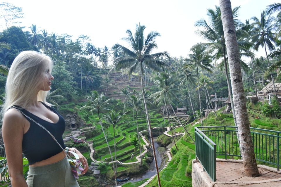 Bali: Private Ubud Waterfall, Village and Pool Club Day Trip - Cretya Ubud: Infinity Pool and Rice Paddy Views
