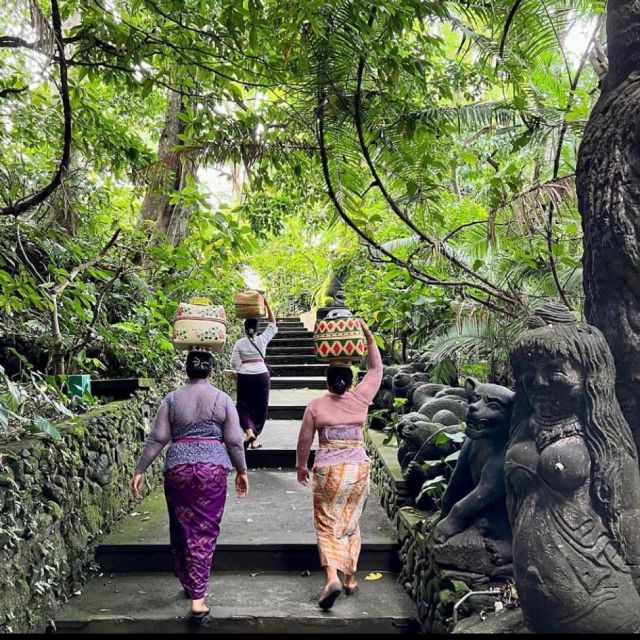 Bali: Ubud Monkey Forest, Rice Terraces, Temple, & Waterfall - Visiting Balinese Hindu Temple