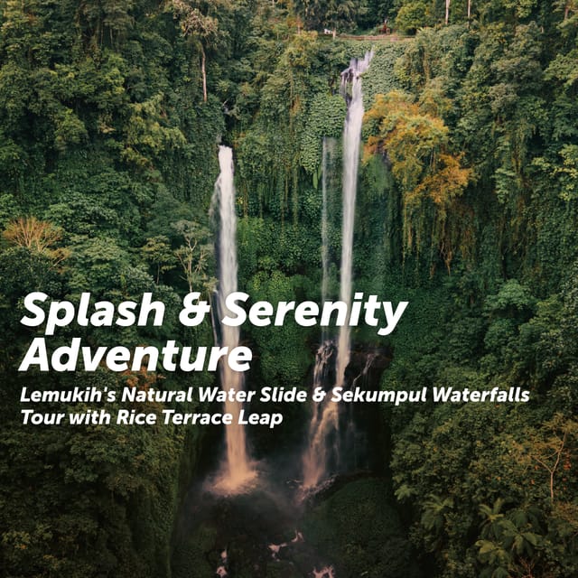 Bali: Water Slide, Waterfall and Rice Terrace Adventure - Lemukih Natural Water Slide