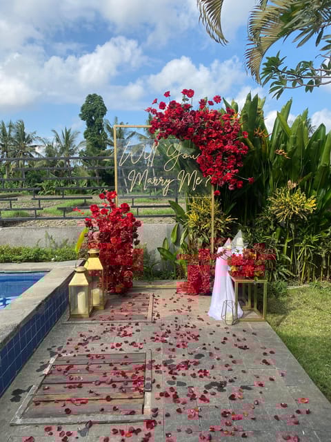 Bali: WEDDING PROPOSAL DECORATION ON YOUR VILLA /PLACES - Booking Process and Deadlines