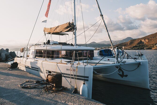Balos & Gramvousa Luxury Catamaran Sailing Cruise from Kissamos - Key Points