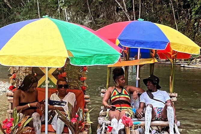 Bamboo rafting with Limestone Foot Massage free rum taste - Key Points