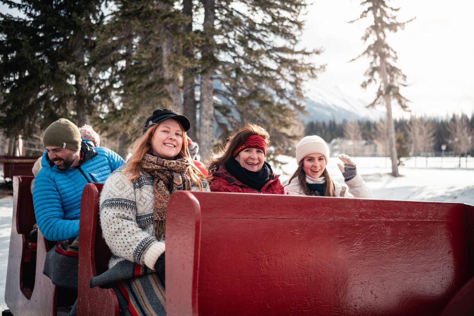 Banff: Family Friendly Horse-Drawn Sleigh Ride - Hot Drinks by Campfire