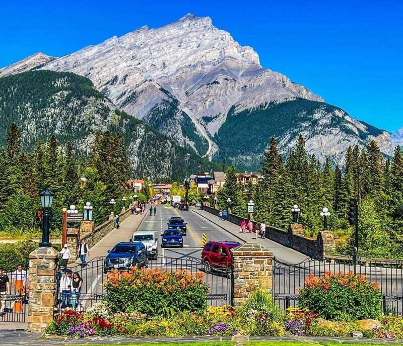 Banff: Gondola, Hot Spring and Three Lakes Tour - Bow Falls Viewpoint and Banff Downtown