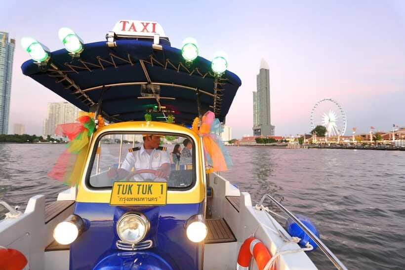 Bangkok: Boat Chao Phraya River Tuk-Tuk Boat Tour - Crossing the Rama VIII Bridge