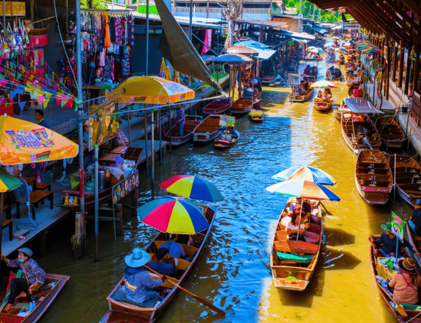 Bangkok: Damnoen Saduak Floating Market & Train Market Tour - Key Points