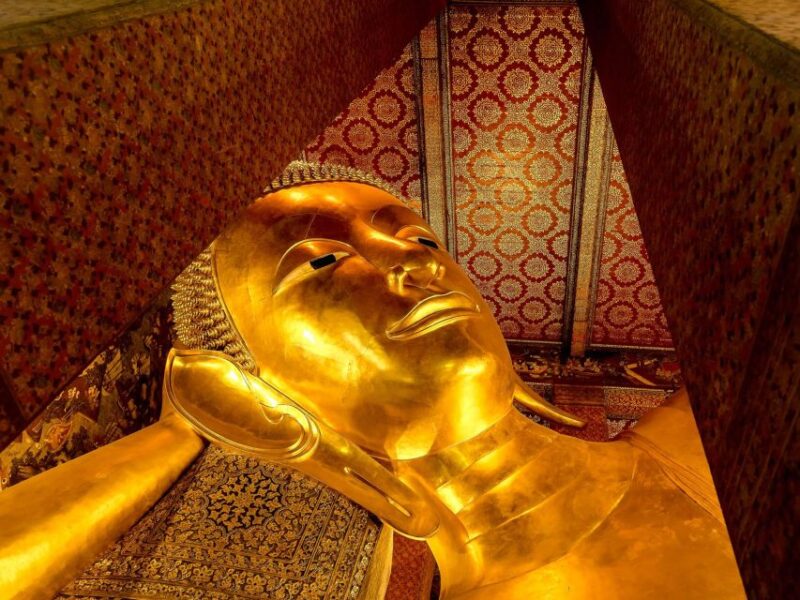 Bangkok: Evening Tour With Wat Arun, Wat Pho & Tuk Tuk Ride - Wat Pho: Reclining Buddha