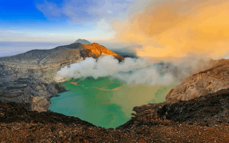 Banyuwangi: Blue Flame Wonderous Phenomenon of Ijen Crater - Captivating Crater Lake Sunrise