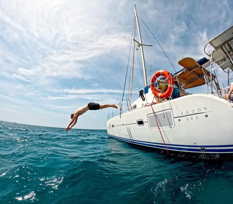 Barcelona: Catamaran Cruise w/ Sailing, Wine, & Tapa - The Food, Drink, and Entertainment