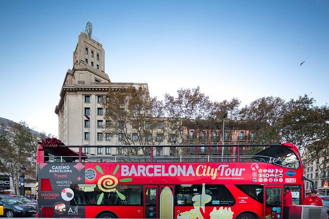Barcelona City Tour Hop-On Hop-Off With Optional Boat - West/Orange Route Highlights