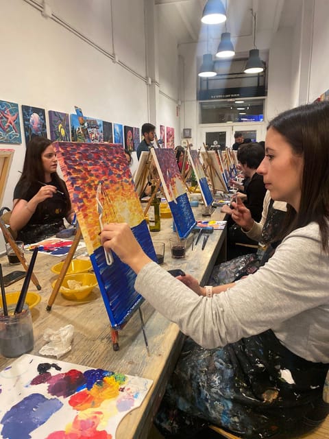 Barcelona: Learn to paint, sip wine, enjoy snacks & music - FAQs