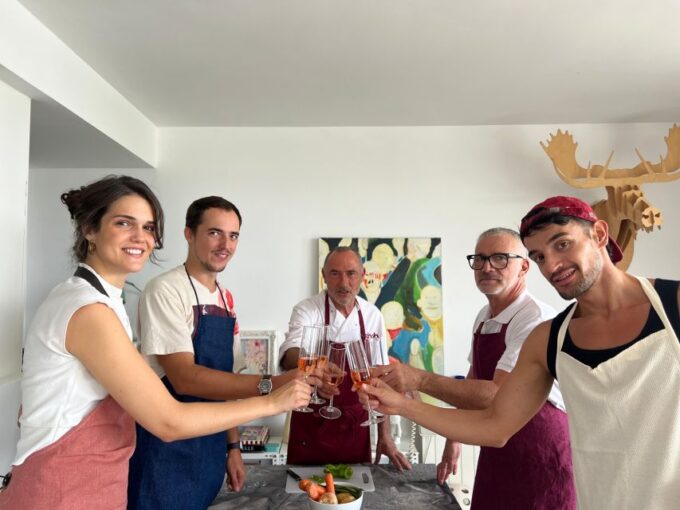 Barcelona: Rooftop Tapas and Sangria Class With a Chef - Preparing the Paella and Tapas