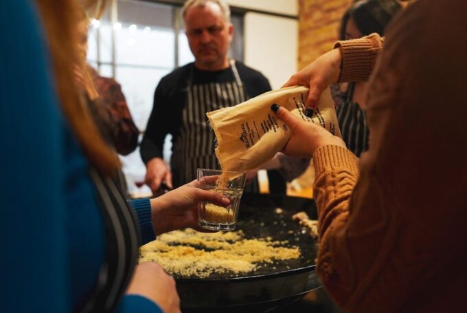 Barcelona: Seafood Paella Cooking Class & Boqueria Market - Making Pan Con Tomate and Sangria