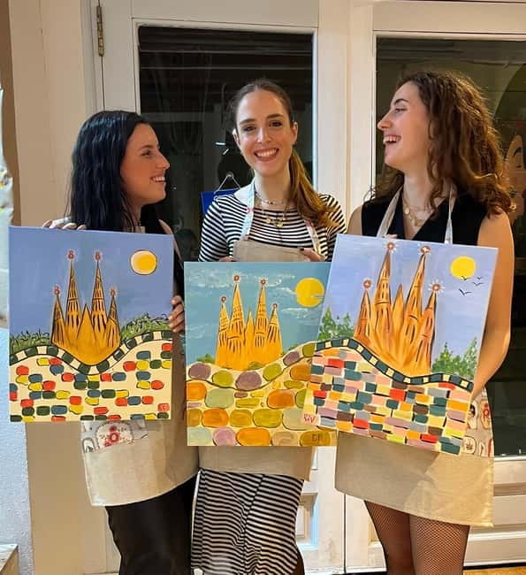 Barcelona: Vino, Pintura, Música y Diversión! Sip & Paint - A Deep Dive Into the Experience
